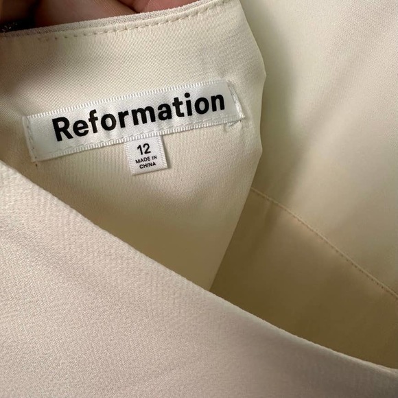 Reformation Dusk Dress in Ivory - Picture 8 of 11